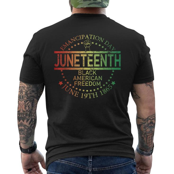 Junenth Black African Junenth & Black History   Mens Back Print T-shirt