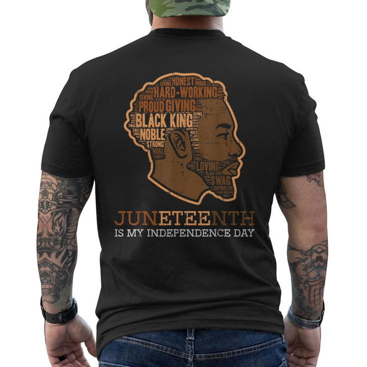 Junenth Black King Independence Day Melanin Dad Men Ns  Mens Back Print T-shirt