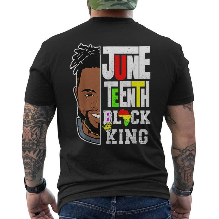 Junenth Black King Melanin Father Day Men Son Dad Boys  Mens Back Print T-shirt