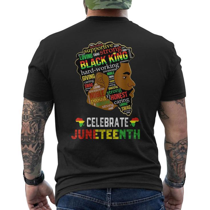 Junenth Celebrate 1865 Freedom Black King Fathers Day Men  Mens Back Print T-shirt