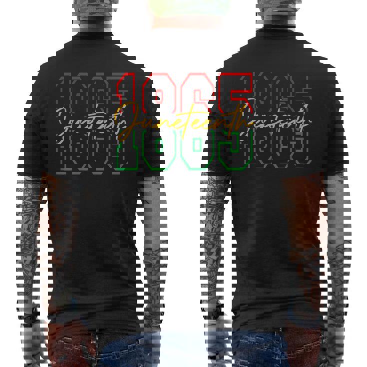 Junenth Celebrate Black Freedom 1865 History Month Freedom Funny Gifts Mens Back Print T-shirt