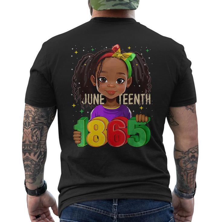 Junenth Celebrating 1865 Melanin Black Girl Kid Toodlers  Mens Back Print T-shirt