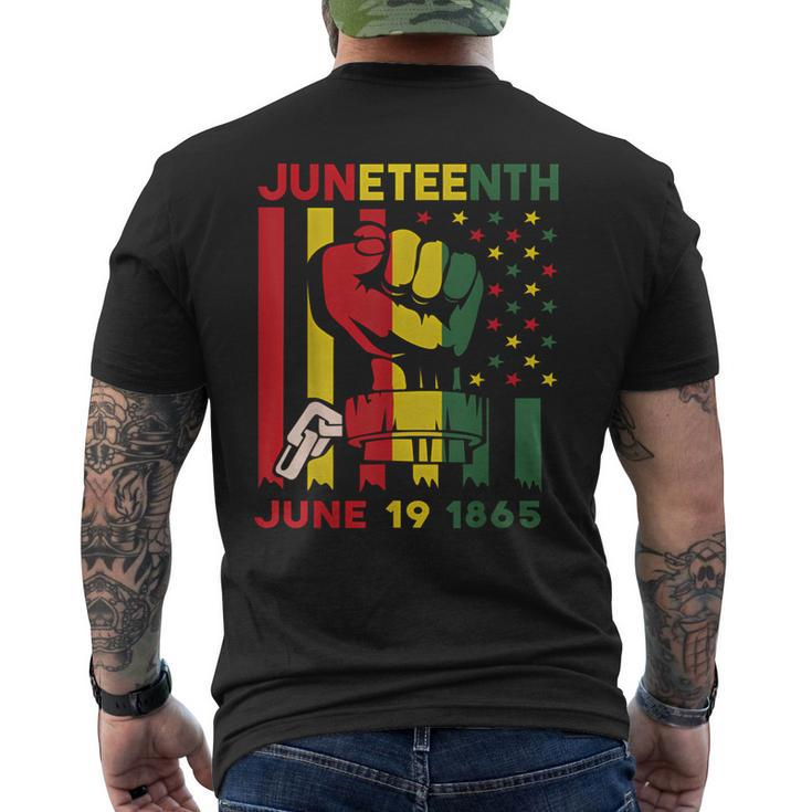 Junenth Celebrating Black Freedom 1865 African American  Mens Back Print T-shirt