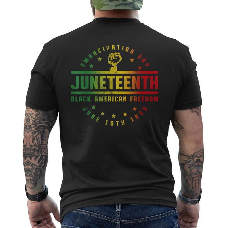 Junenth Emancipation Black American Freedom Black Pride  Mens Back Print T-shirt