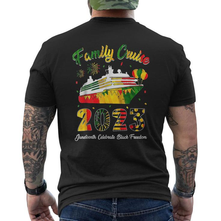 Junenth Family Cruise 2023 Summer Celebration  Mens Back Print T-shirt