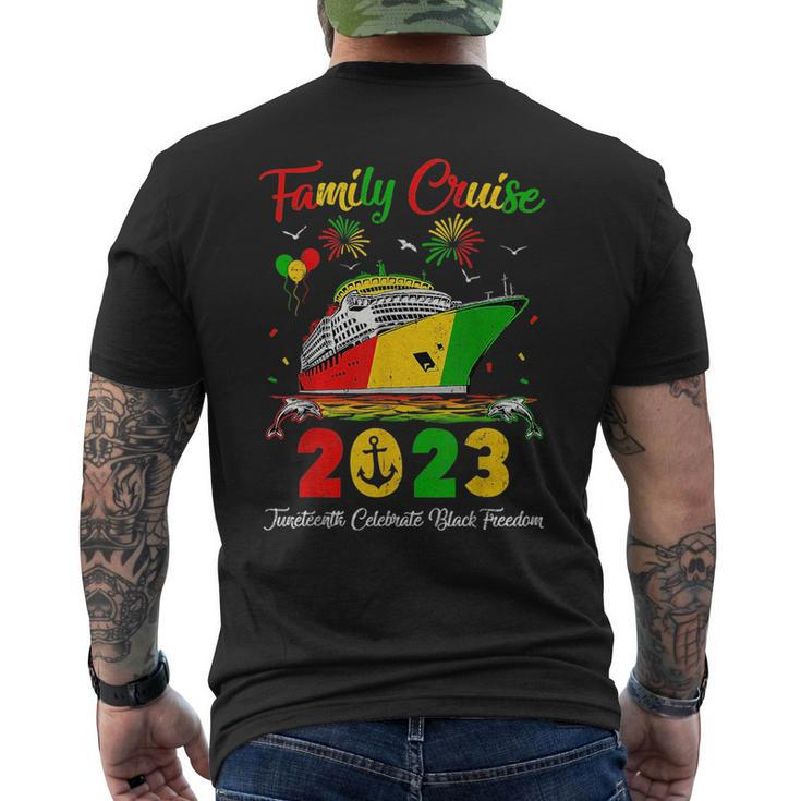 Junenth Family Cruise Vacation Trip 2023  Mens Back Print T-shirt