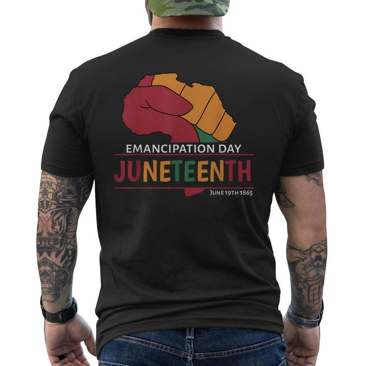 Junenth Is My Emancipation Day Black King Queen   Mens Back Print T-shirt