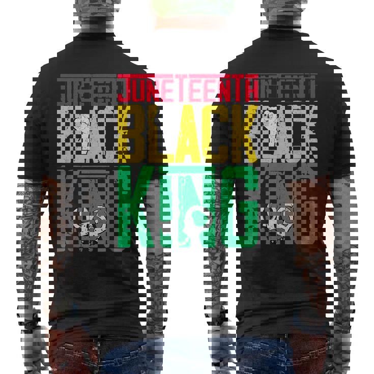 Junenth Is My Independence Day Black King Fathers Day  Mens Back Print T-shirt