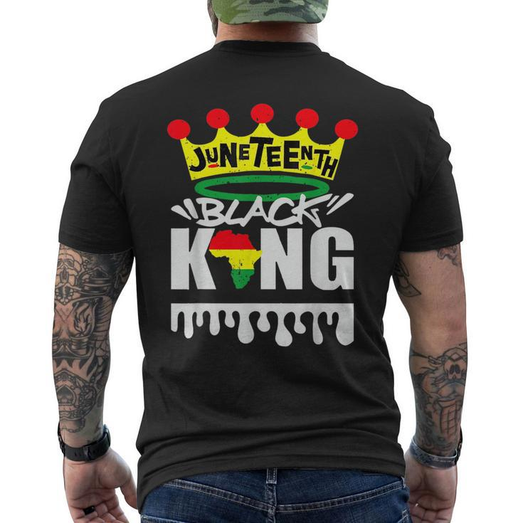 Junenth Is My Independence Day Black King Fathers Day  Mens Back Print T-shirt
