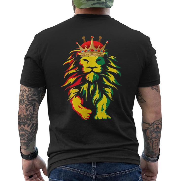 Junenth Is My Independence Day Black King Lion Father Day  Mens Back Print T-shirt