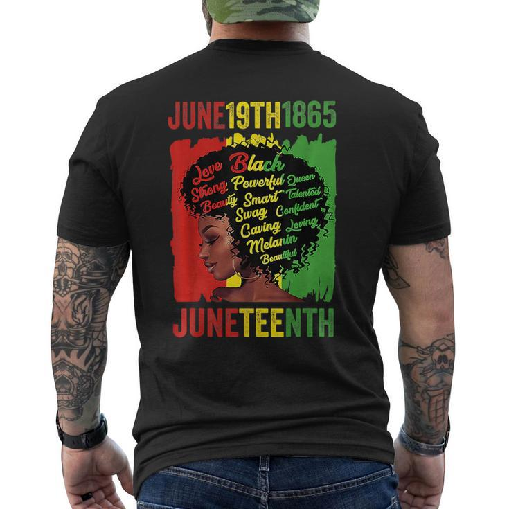 Junenth Is My Independence Day Black Queen Black Pride  Mens Back Print T-shirt