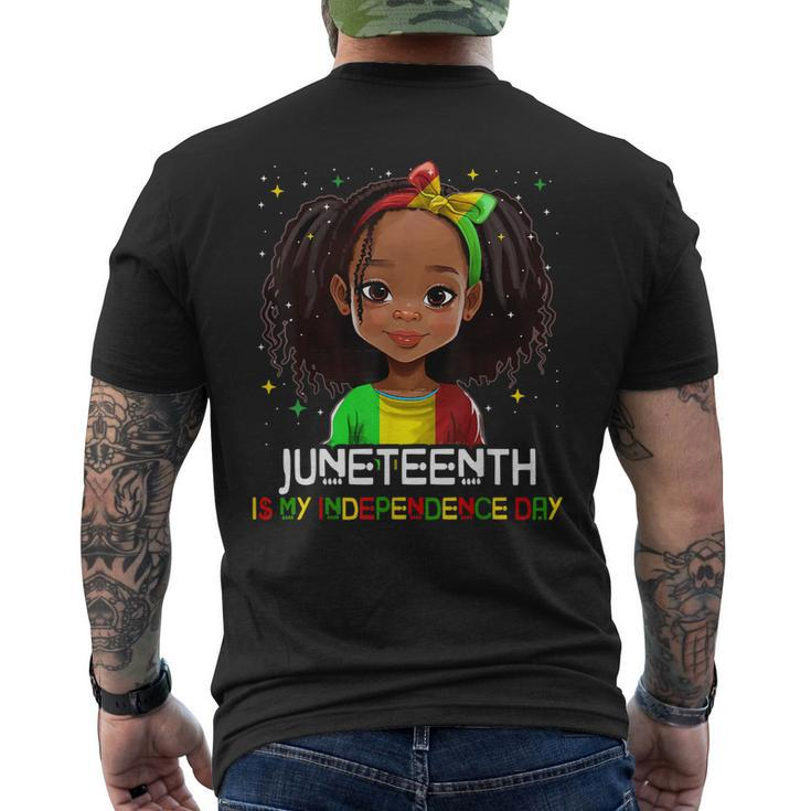 Junenth Is My Independence Day Black Toddler Girl Kids  Mens Back Print T-shirt