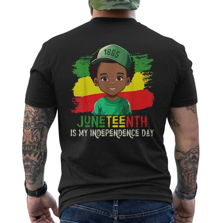 Junenth Is My Independence Day Brown Skin King Boys Kids  Mens Back Print T-shirt