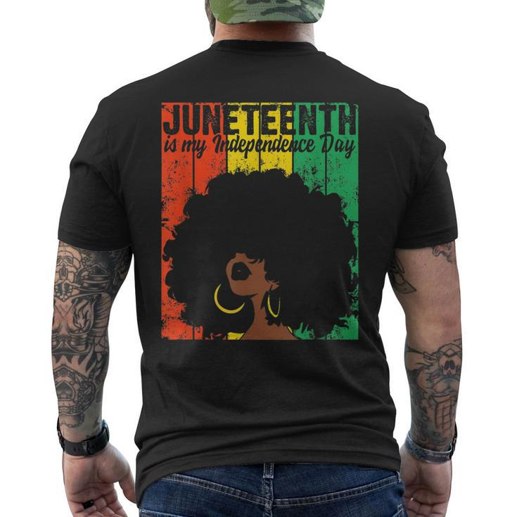 Junenth Is My Independence Day Slavery Freedom 1865  Mens Back Print T-shirt
