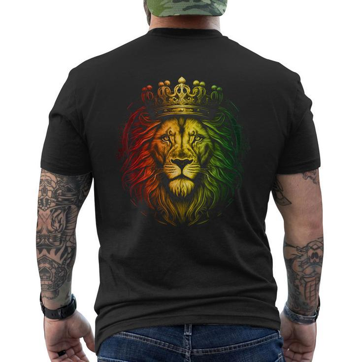 Junenth  Men Black King Black Lion Fathers Day Men  Mens Back Print T-shirt