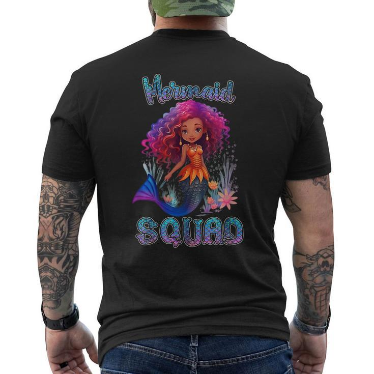 Junenth Mermaid Squad  Mens Back Print T-shirt