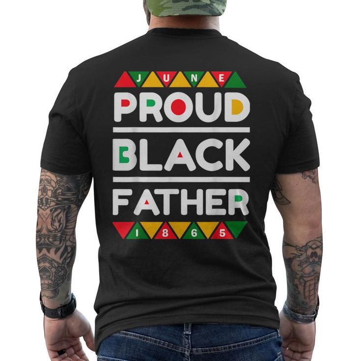 Junenth Proud Black Father For Fathers Day  Mens Back Print T-shirt