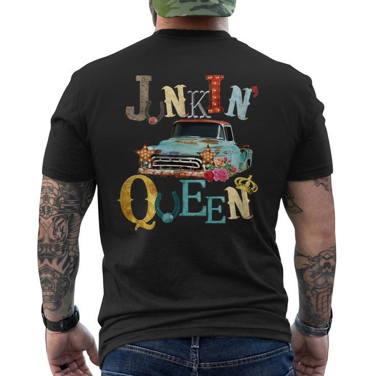 Junking Queen Thrift Queen Americana Truck Funky Junk Men's T-shirt Back Print