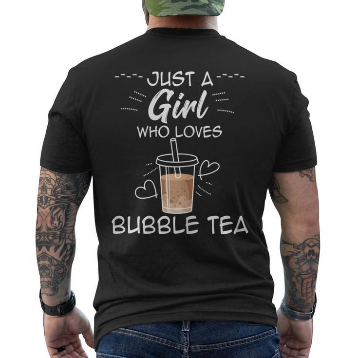 Just A Girl Who Loves Bubble Tea Cute Boba Milk Tea Design  Mens Back Print T-shirt