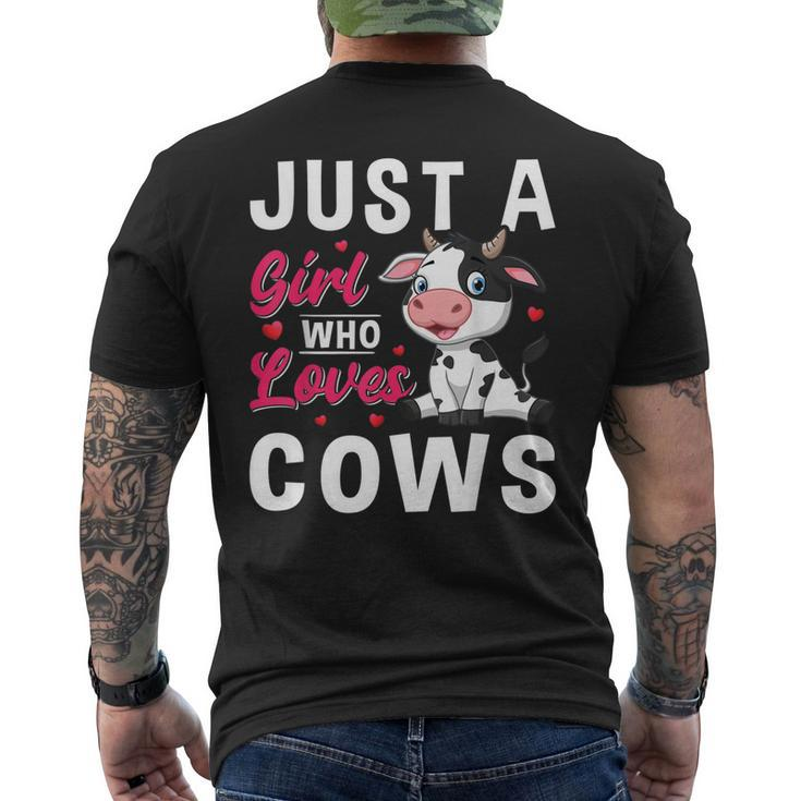 Just A Girl Who Loves Cows Men's Back Print T-shirt
