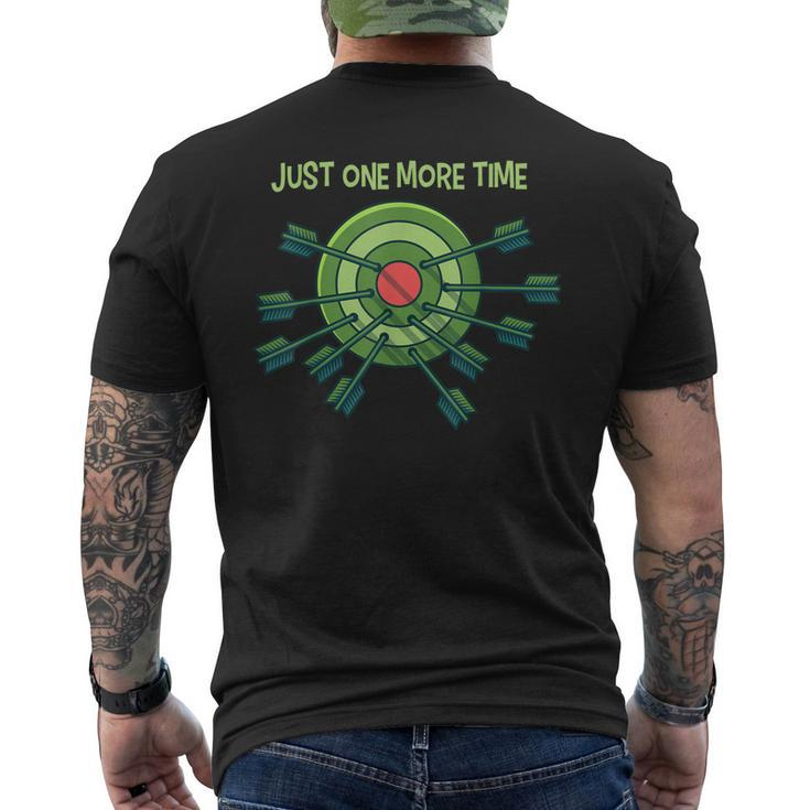 Just One More Time I Archery Target Arrow  Mens Back Print T-shirt