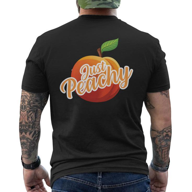 Just Peachy Summer Positive Motivational Inspirational Quote Men's T-shirt Back Print
