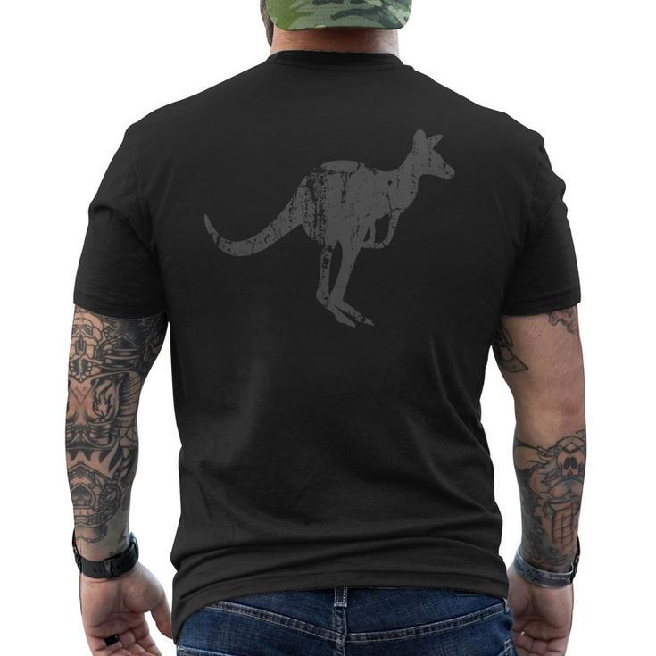 Kangaroo Vintage Design - Kangaroo Print  Mens Back Print T-shirt