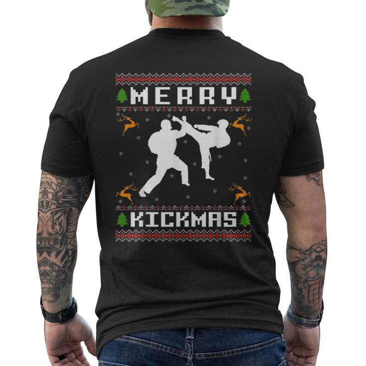 Karate Ugly Christmas Sweaters Men's T-shirt Back Print