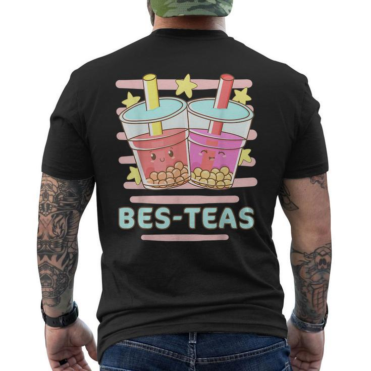 Kawaii Boba Bes-Teas Besties Best Friends Bubble Tea  Mens Back Print T-shirt