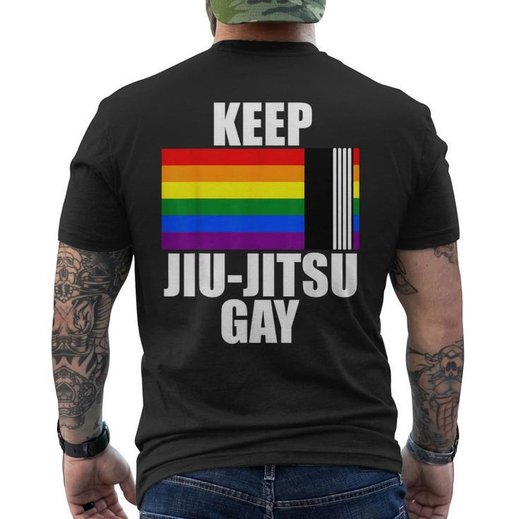 Keep Jiu Jitsu Gay  Lgbt Gay Pride Month 2023 Ally Flag  Mens Back Print T-shirt