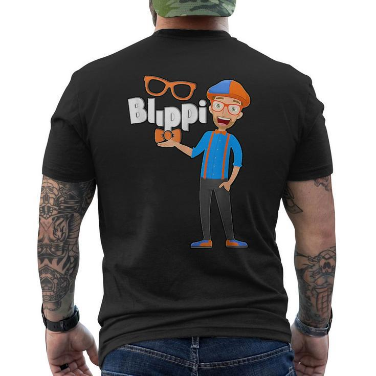 Kids Cartoon Blippis Funny Costume Mens Back Print T-shirt