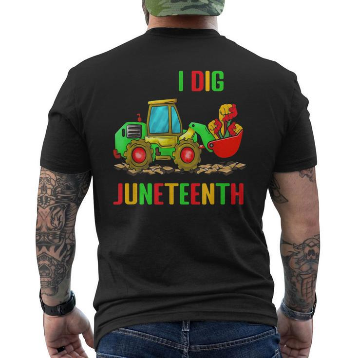 Kids I Dig Junenth Fists Tractor Toddler Boys Tractors  Mens Back Print T-shirt