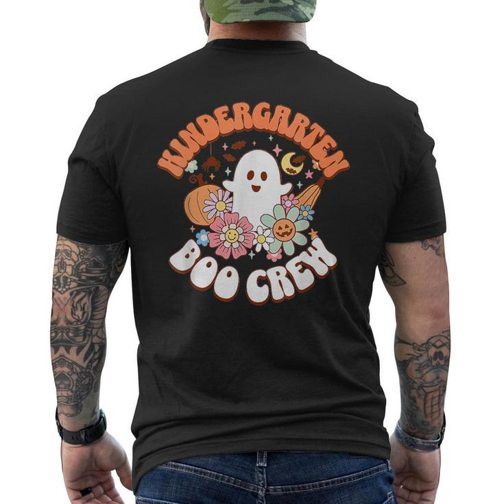 Kindergarten Boo Crew Ghost Pumpkin Kindie Cute Halloween Men's T-shirt Back Print