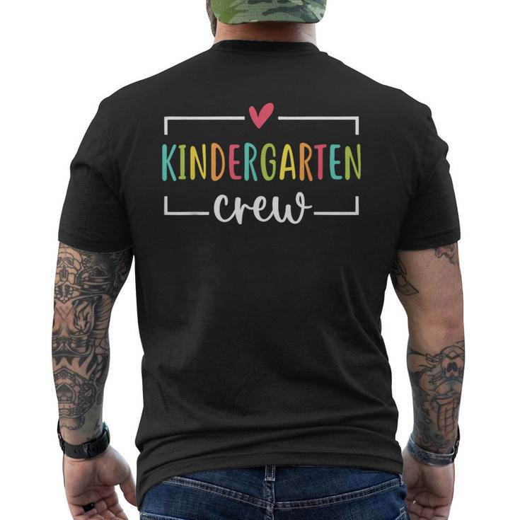 Kindergarten Crew First Day Of School Welcome Back To School Men's T-shirt Back Print