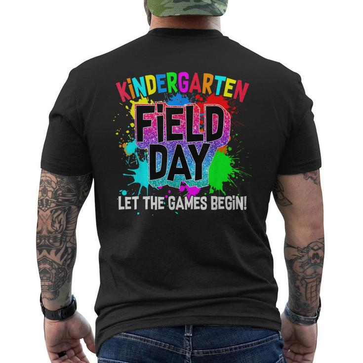 Kindergarten Field Day Let The Games Begin Funny School Trip  Mens Back Print T-shirt