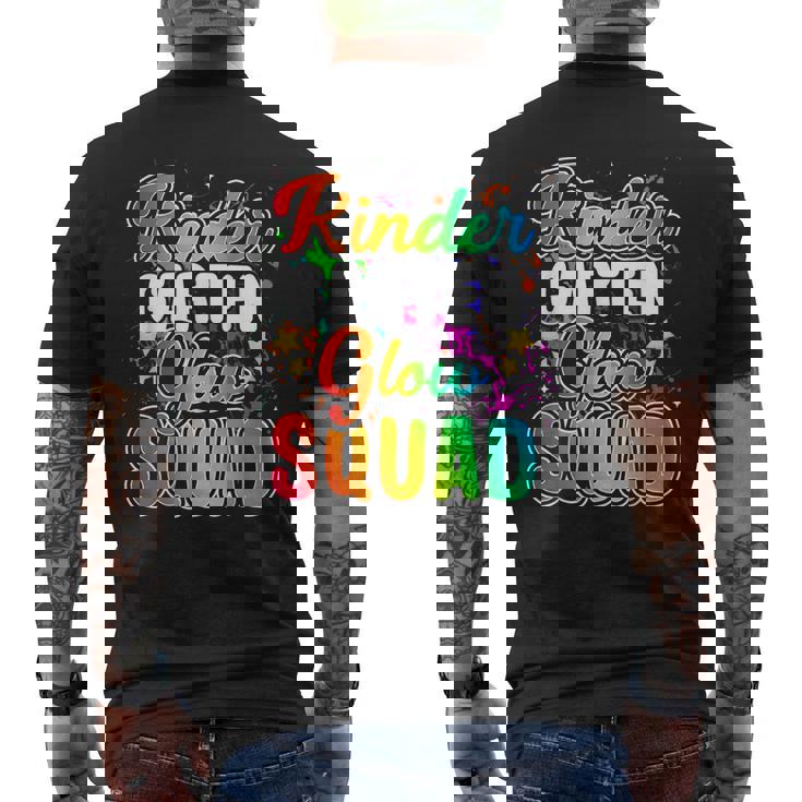 Kindergarten Glow Party Classroom Glow Party Squad Glowing Men's Back Print T-shirt