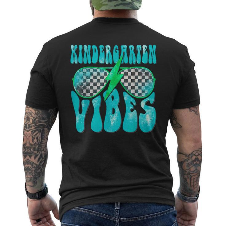 Kindergarten Vibes Kinder Crew Retro First Day Of School Men's T-shirt Back Print