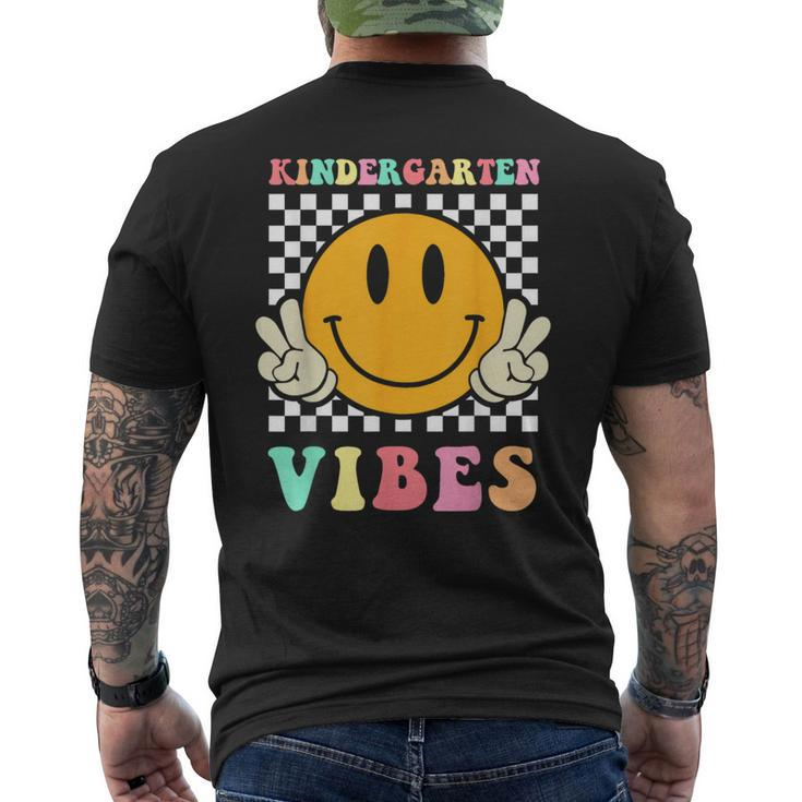 Kindergarten Vibes Retro Smile Team Kinder Back To School Men's T-shirt Back Print