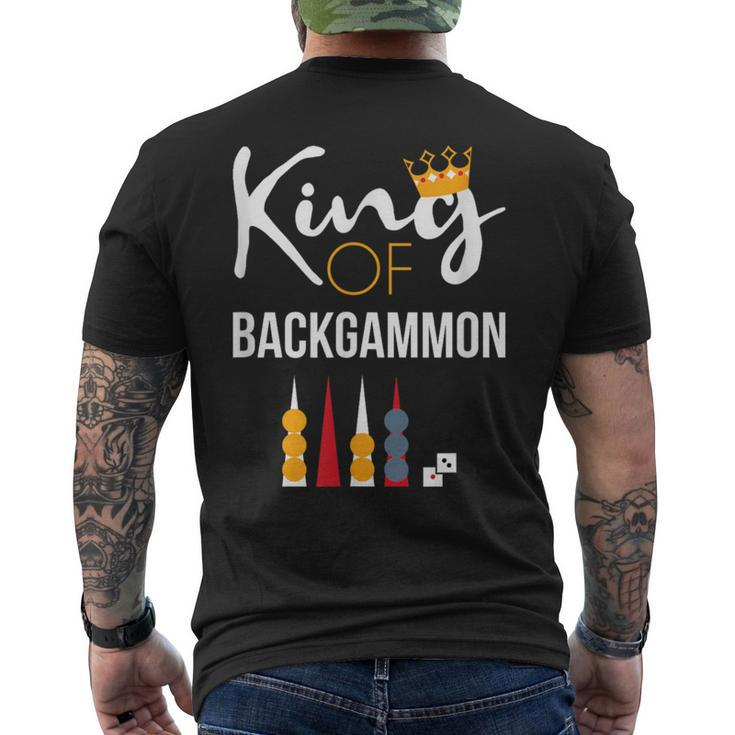 King Of Backgammon Board Game Backgammon Player Men's T-shirt Back Print