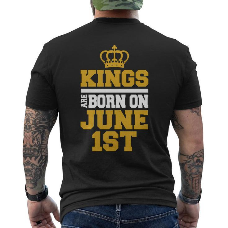 Kings Are Born On June 1St Birthday For Men Men's Back Print T-shirt