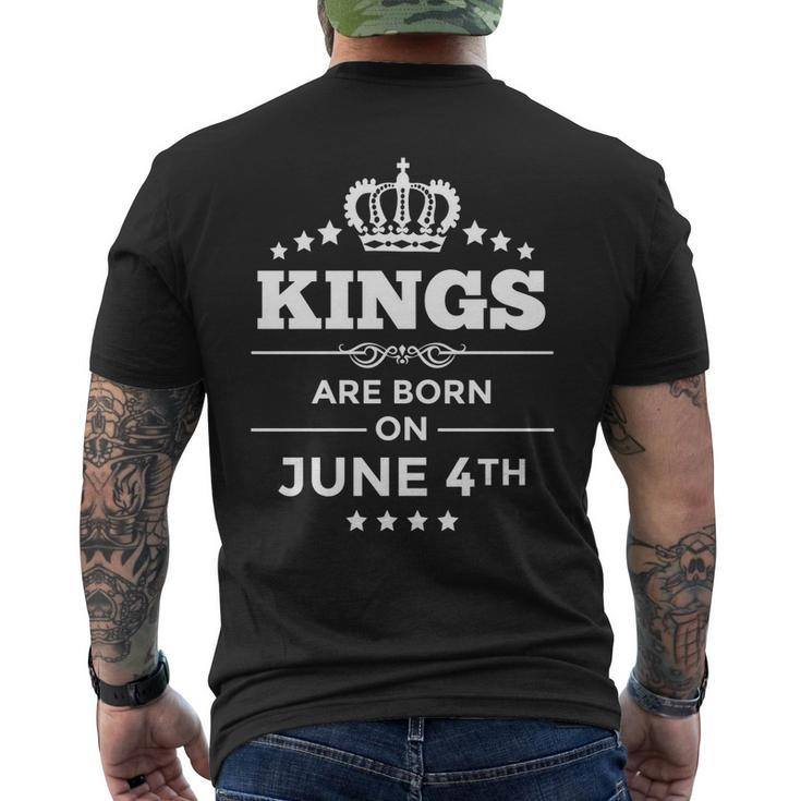 Kings Are Born On June 4Th Birthday For Men Men's Back Print T-shirt