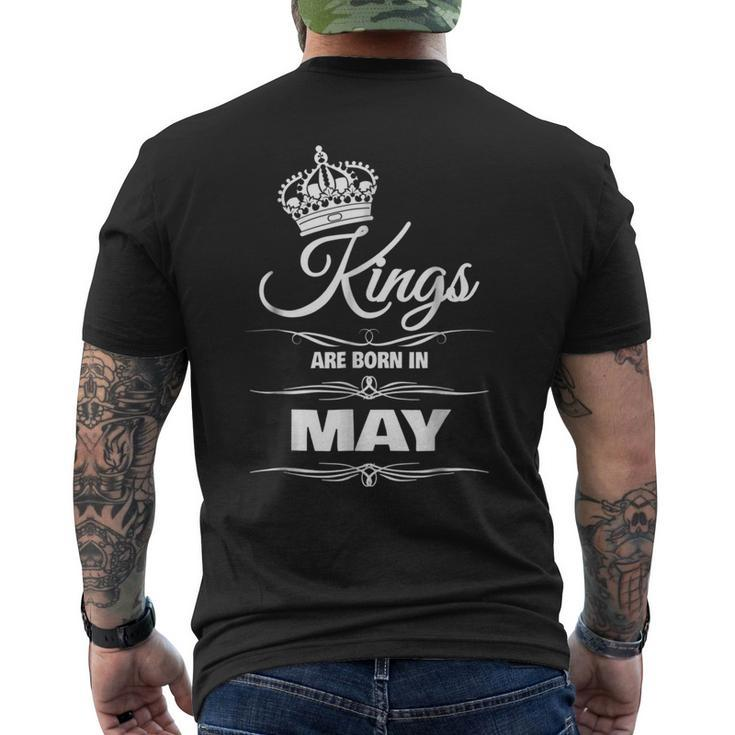 Mens Kings Are Born In May Birthday Novelty For Men Men's Back Print T-shirt