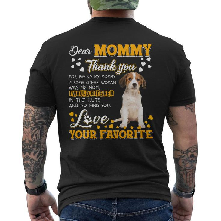 Kooikerhondje Dear Mommy Thank You For Being My Mommy Mens Back Print T-shirt