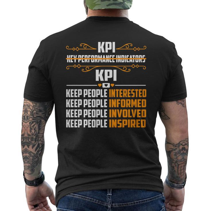 Kpi Keep People Interested Informed Involved Inspired Mens Back Print T-shirt