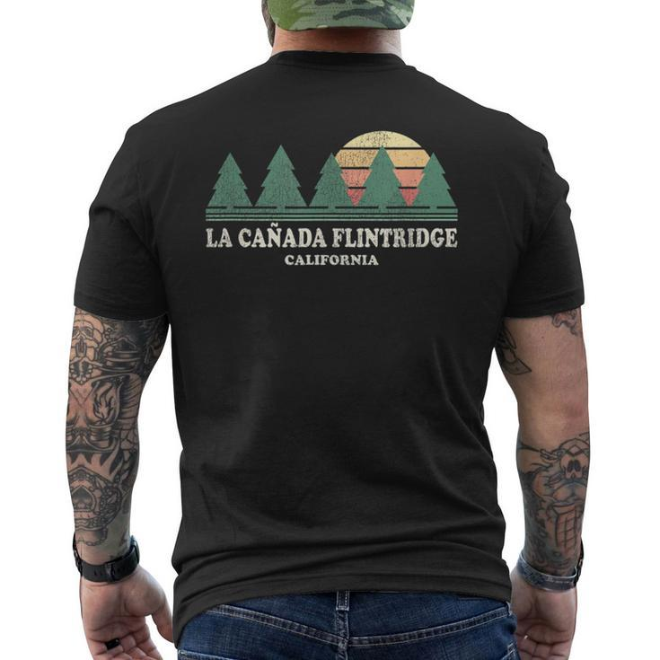 La Canada Flintridge Ca Vintage Throwback Retro 70S Desi Men's T-shirt Back Print