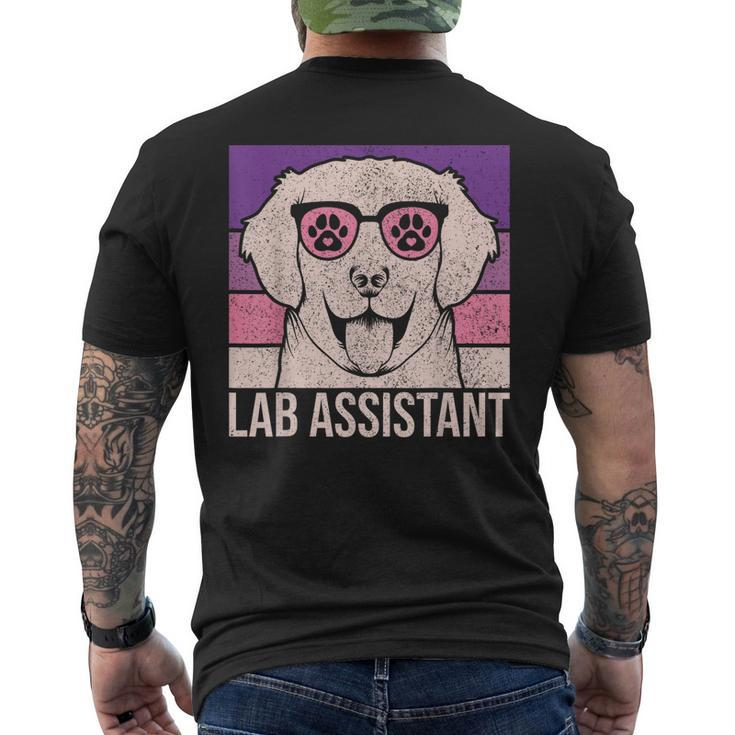 Lab Assistant Dog Lover Owner Pet Animal Labrador Retriever Mens Back Print T-shirt