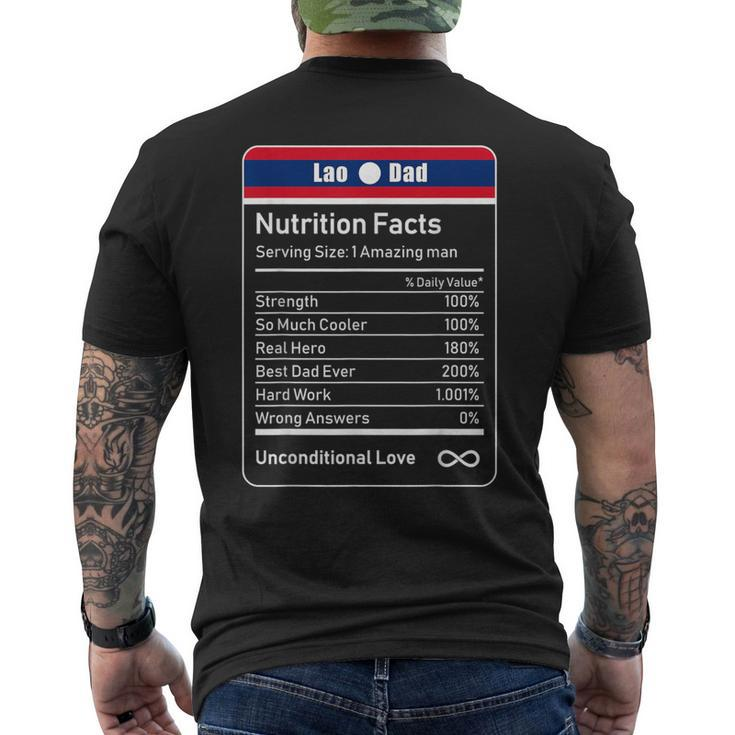 Lao Dad Nutrition Facts Father's Day Men's T-shirt Back Print