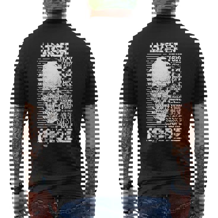 Larsen Name Gift Larsen Ively Met About 3 Or 4 People Mens Back Print T-shirt