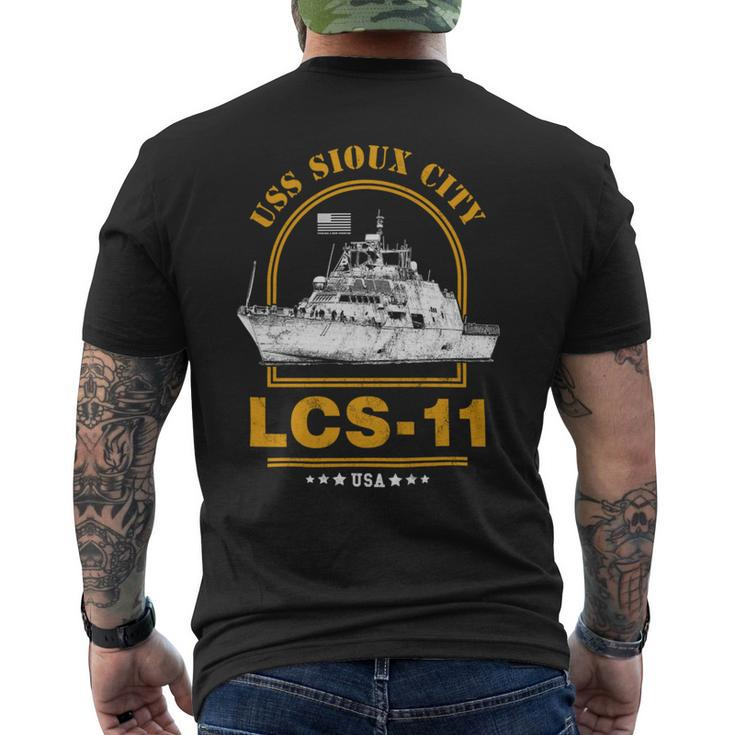 Lcs-11 Uss Sioux City Mens Back Print T-shirt