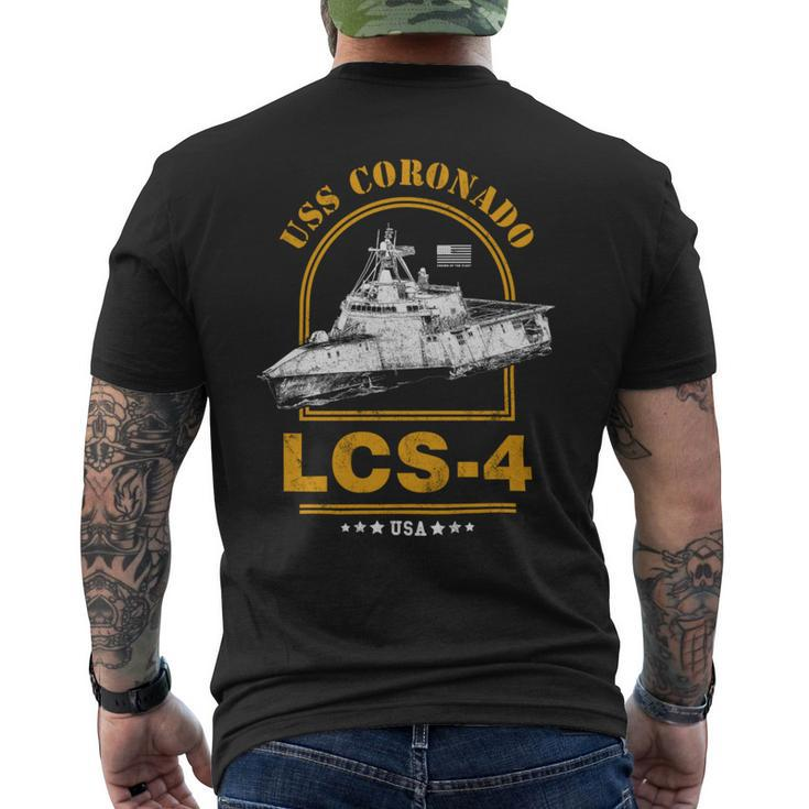 Lcs-4 Uss Coronado Mens Back Print T-shirt